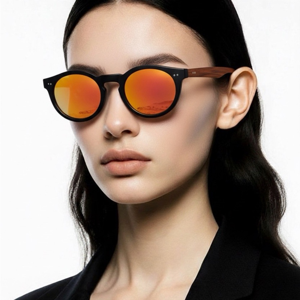 Capri People Botteghe Tortoise sunglasses w orange mirrored lens 49-23